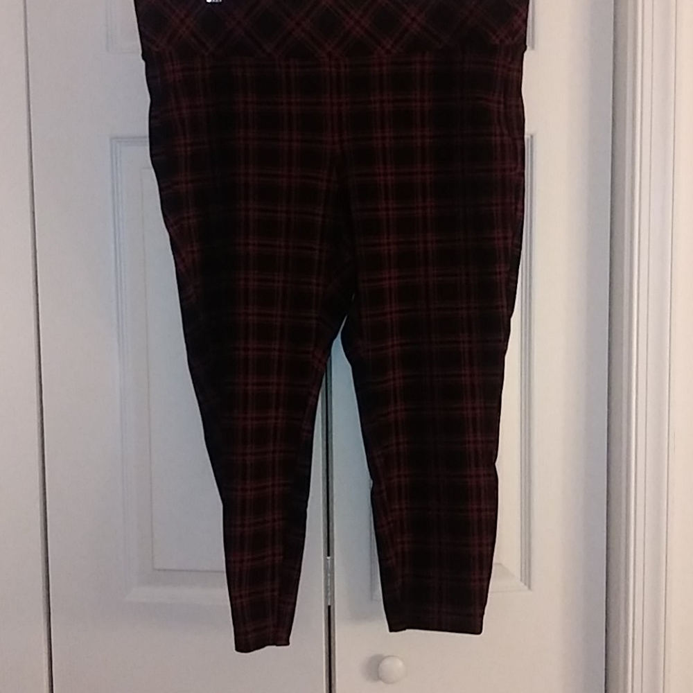 Red and plaid Torrid Pixie Pants